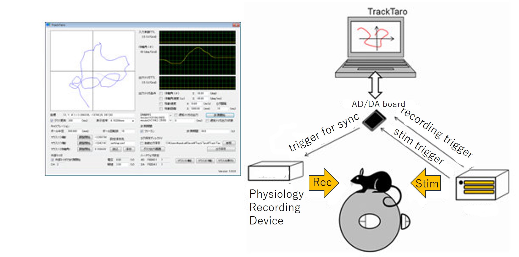 GUI of the small animal behavior recording system